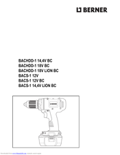 Berner BACHDD-1 14,4V BC Original Instructions Manual