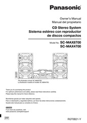 Panasonic SC-MAX8700 Owner's Manual