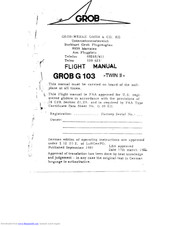 Grob G103 Flight Manual