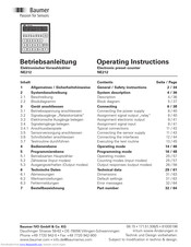 Baumer NE212 Operating Instructions Manual