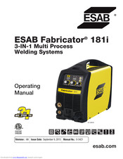 ESAB Fabricator 181i Operating Manual