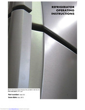 Electrolux FBE5100SCRE Operating	 Instruction