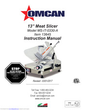 Omcan MS-IT-0330-A Instruction Manual