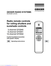 GEIGER GF0041 Operating Instructions Manual