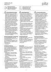 PILZ 19894-6NL-05 Operating Instructions Manual