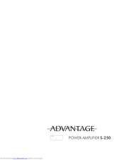 Advantage S-250 Manual
