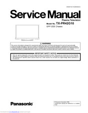 Panasonic TX-PR42G10 Service Manual