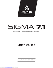 Alpha-Gamer SIGMA 7,1 User Manual