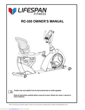 Lifespan Fitnes RC-300 Owner's Manual