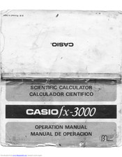 Casio fx-3000 Operation Manual