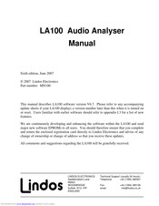 Lindos LA100 User Manual