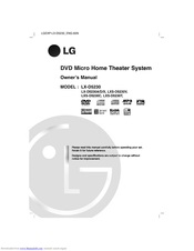 LG LX-D5230D Owner's Manual