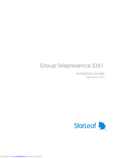 Starleaf Group Telepresence 3351 Installation Manual
