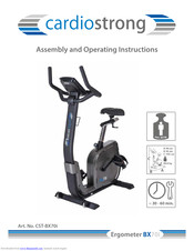 CARDIO STRONG Ergometer BX70i Assembly And Operating Instructions Manual