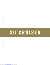 XO boats CRUISER Owner's Manual