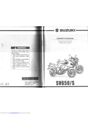 Suzuki SV650S Owner's Manual