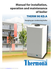 Thermona THERM 90 KD.A Manual For Installation, Operation & Maintenance