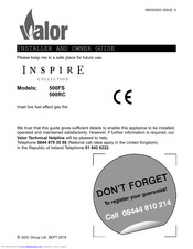Valor 500RC Installer And Owner Manual