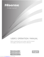 Hisense RB335N4WG1 User's Operation Manual