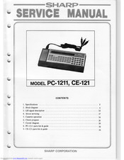 Sharp CE-121 Service Manual