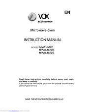 Vox MWH-M22 Instruction Manual