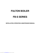FULTON FB-S series Installation, Operation & Maintenance Manual