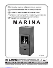 Plamen International MARINA Installation And Operating Instructions Manual