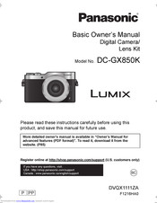 Panasonic LUMIX DC-GX850K Owner's Manual
