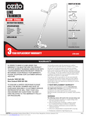 Ozito LTR-630 Instruction Manual