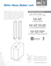 Better Music Builder M-12 SUB Owner's Manual