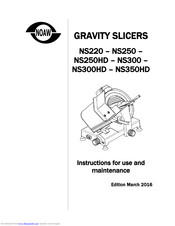 Noaw NS300HD Instructions For Use And Maintenance Manual