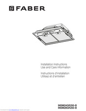 Faber INSM28GR250-B Installation Instructions; Use And Care Information