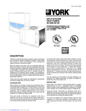 York E2FB090 Information Manual