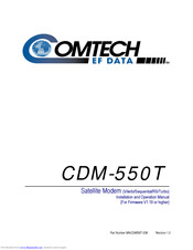 Comtech EF Data CDM-550T Manual