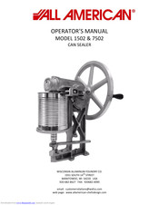 All American 7502 Operator's Manual