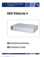 G&D VideoLine 4 Installation Manualvideo Splitter