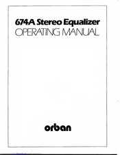 Orban 674A Operating Manual