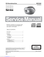 Philips MCS240 Service Manual