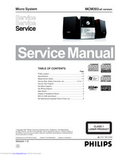 Philips MCM393 Service Manual