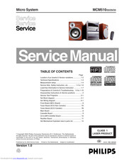Philips MCM510/22/25/33 Service Manual