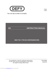 Eco SBS F740 Instruction Manual