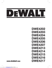 DeWalt DWE4203 Original Instructions Manual
