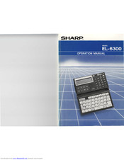 Sharp EL6300 Operation Manual