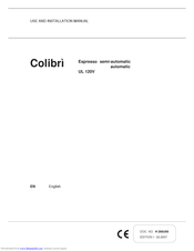 N&W GLOBAL VENDING Colibri UL 120V Use And Installation  Manual