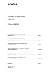 Siemens SITRANS 7MF1570 Operating Instructions Manual