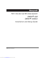 Honeywell OMNI 408 Installation And Setup Manual