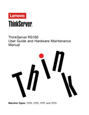 Lenovo ThinkServer RS160 User Manual And Hardware Maintenance Manual