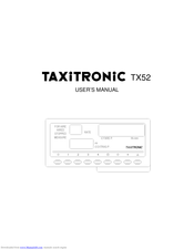 TAXITRONIC TX52 User Manual