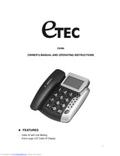 Etec P6900 Owner's Manual