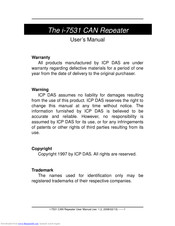 ICP DAS USA CAN Repeater I-7531 User Manual